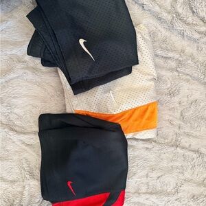 Nike Sports Shorts Trio - Black, White, Orange, Red